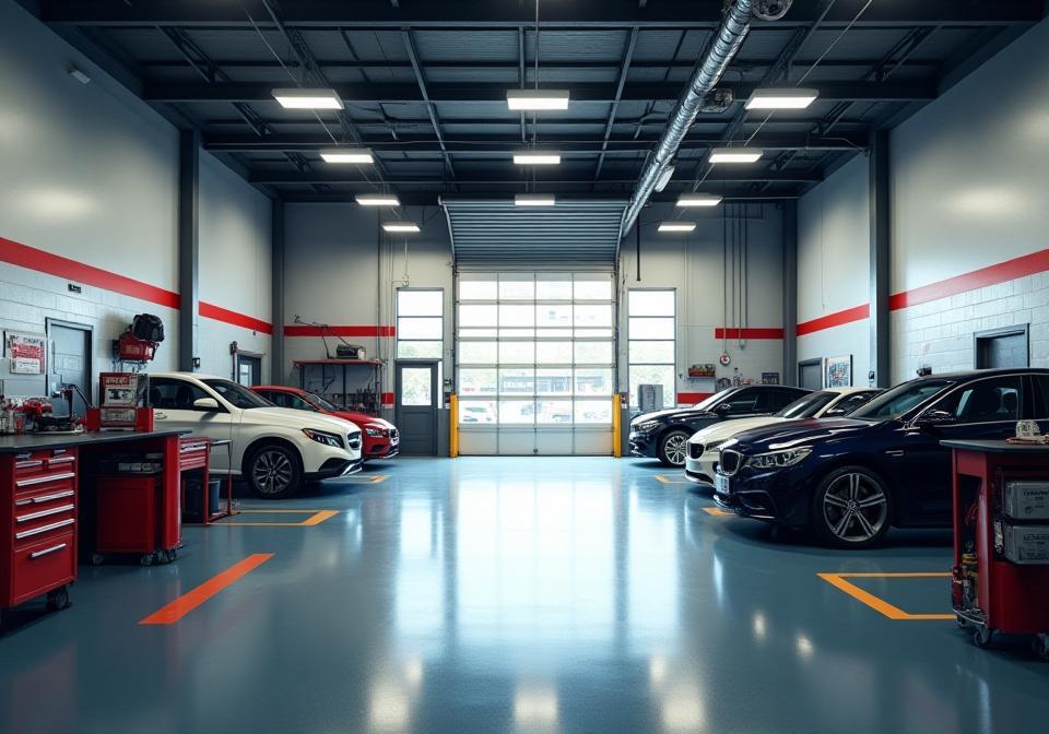 Inside New Again Auto Service garage